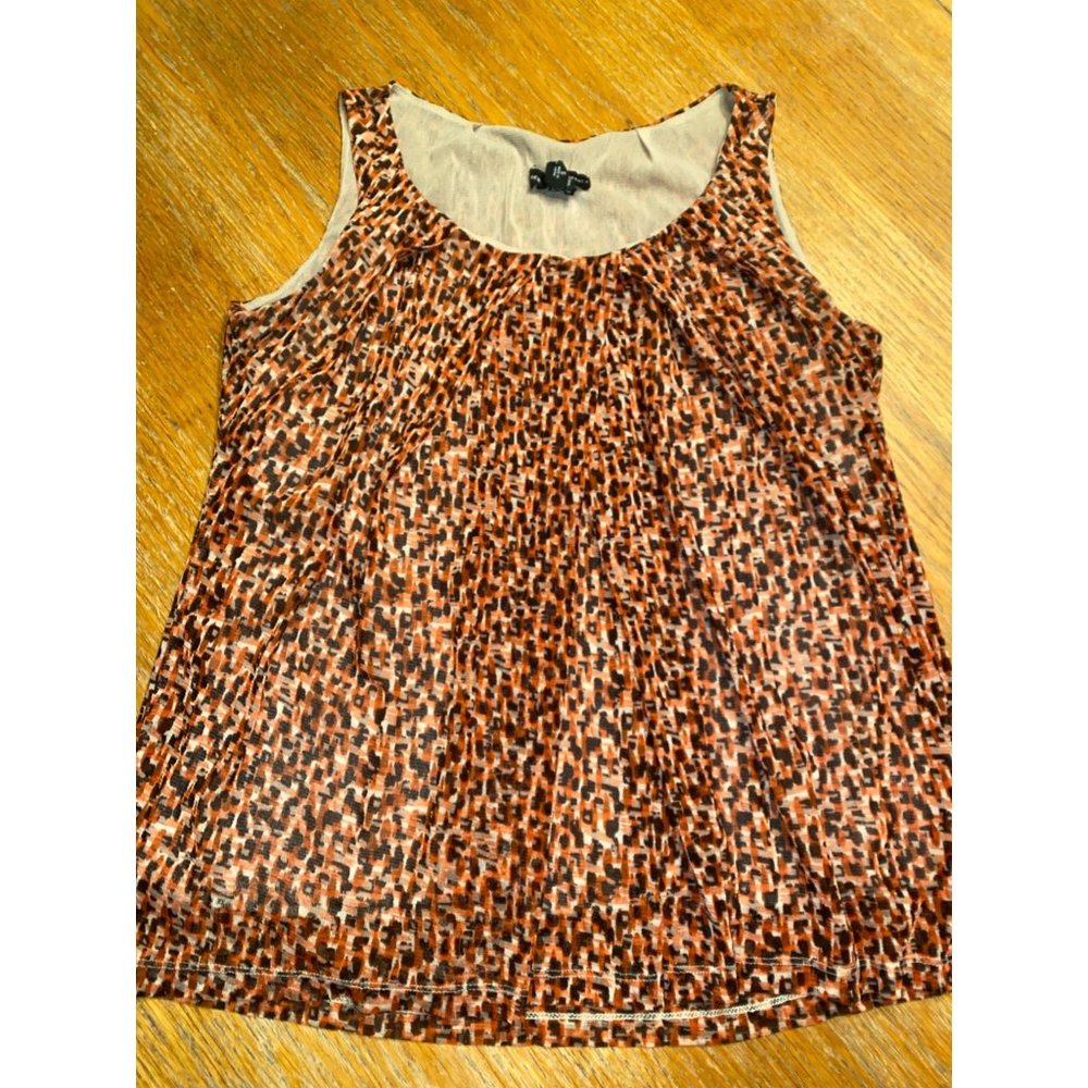 NY&Co Sleeveless Pleated Top-S